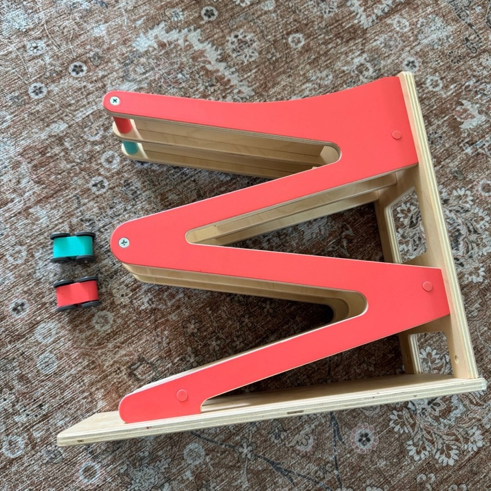 Lovevery Race & Chase Ramp car toy